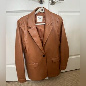 Abercrombie faux leather blazer